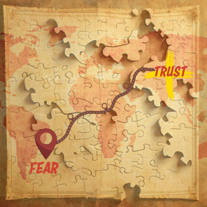 Trust map - A puzzle of fear solved when trusting in God - Immigration Experience - Christian 
 Therapist Network
